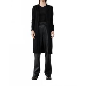 NEW WITHBLACK amanda long knitted cardigan in black
